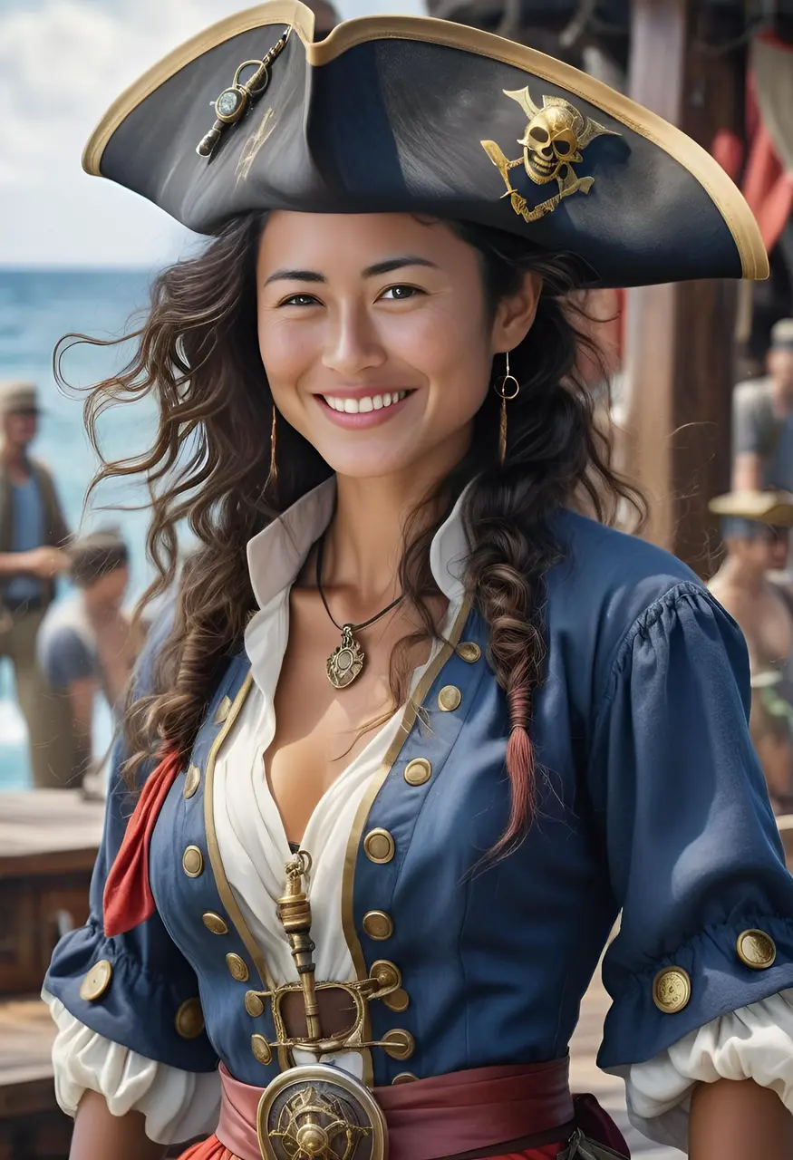 ai cosplay pirate woman